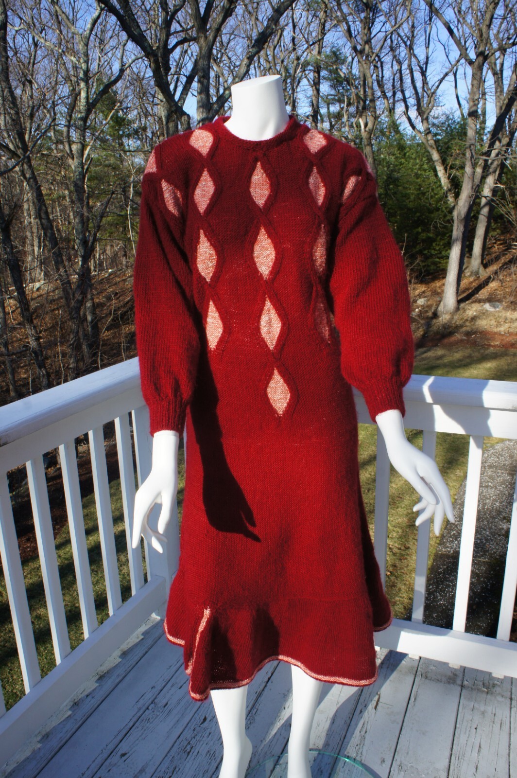 handmade stitch knit wool dress Gem