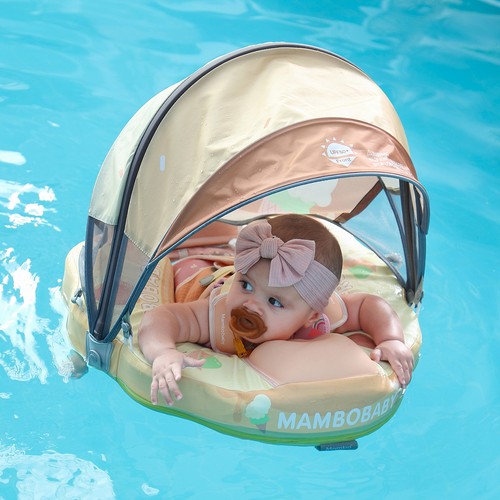 HECCEI Mambobaby Float with Canopy Baby Pool Swim Float Non-Inflatable Float - 第 9/24 張圖片