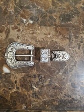 3 Piece Floral Western Buckle Set