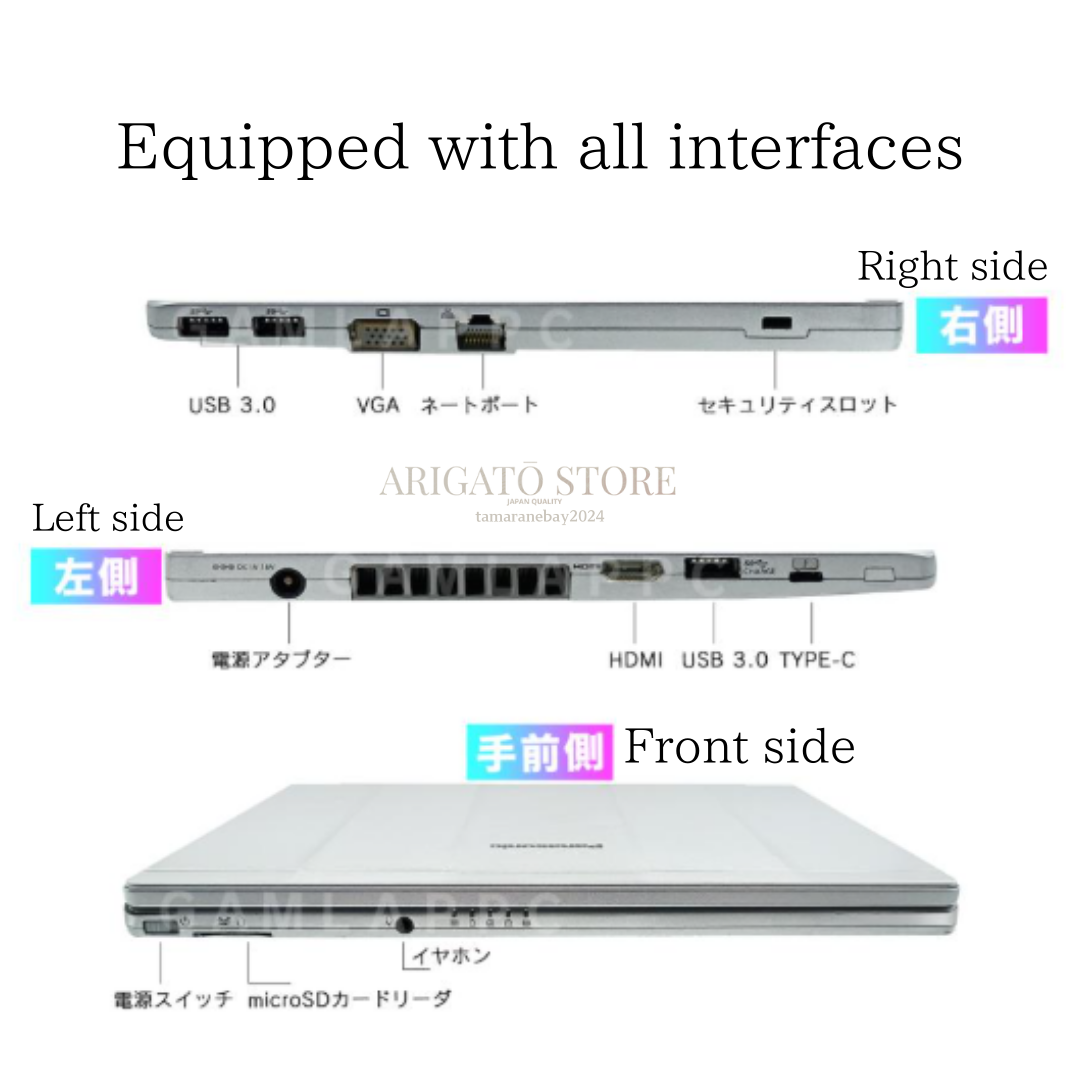 Panasonic Let's Note CF-SV8 SV 8GB SSD256GB 8th generation Panasonic Let's Note CF-SV8 SV 8GB SSD256GB 8th generation