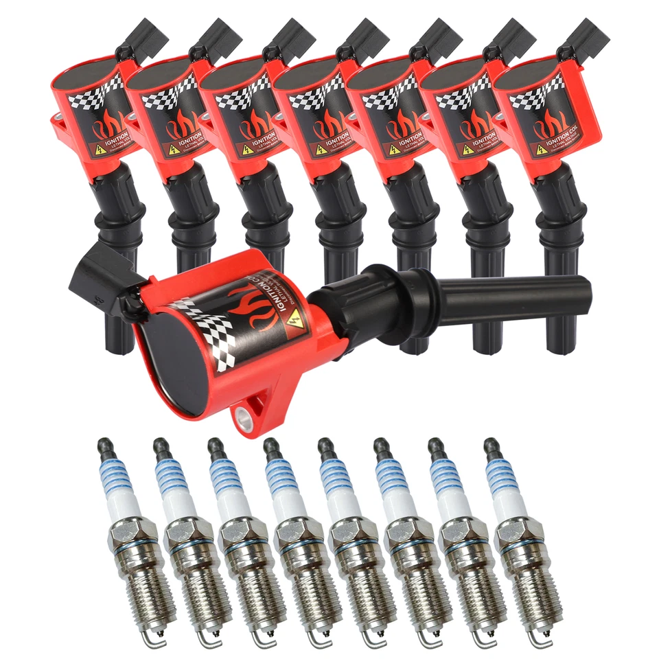 8x Bobina de encendido y bujía para nuevo DG508 SP479 Ford F150 E250 E350 4,6 5,4 L Foto 2 de 4