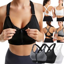 Plus Size 5XL Womens Sports Bra Wirefree High Impact Support Bounce Control Yoga