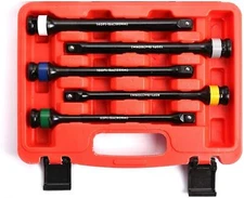 5pc Torque Extension Bar Tool Set 1/2" Dr Drive Torq Tork Stick Color And Lett