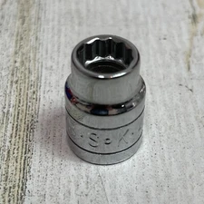 3/8” SK Tools USA 45212 3/8” Drive 12 Point SAE Chrome Shallow Socket NOS S-K
