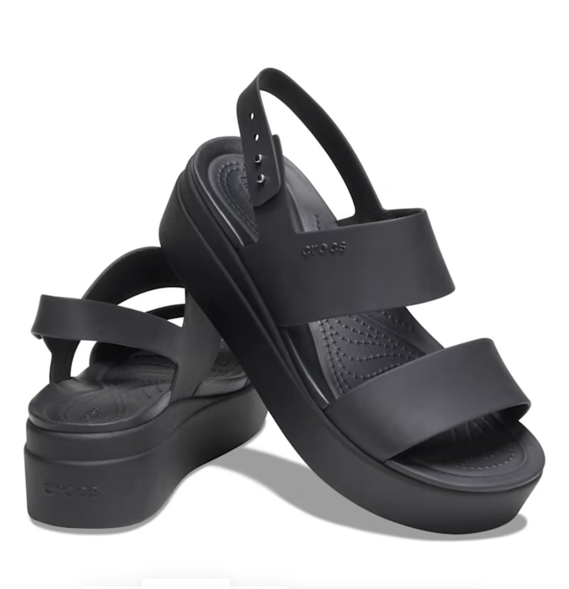 Crocs Women’s Brooklyn Low Wedge Sandals 9 Black