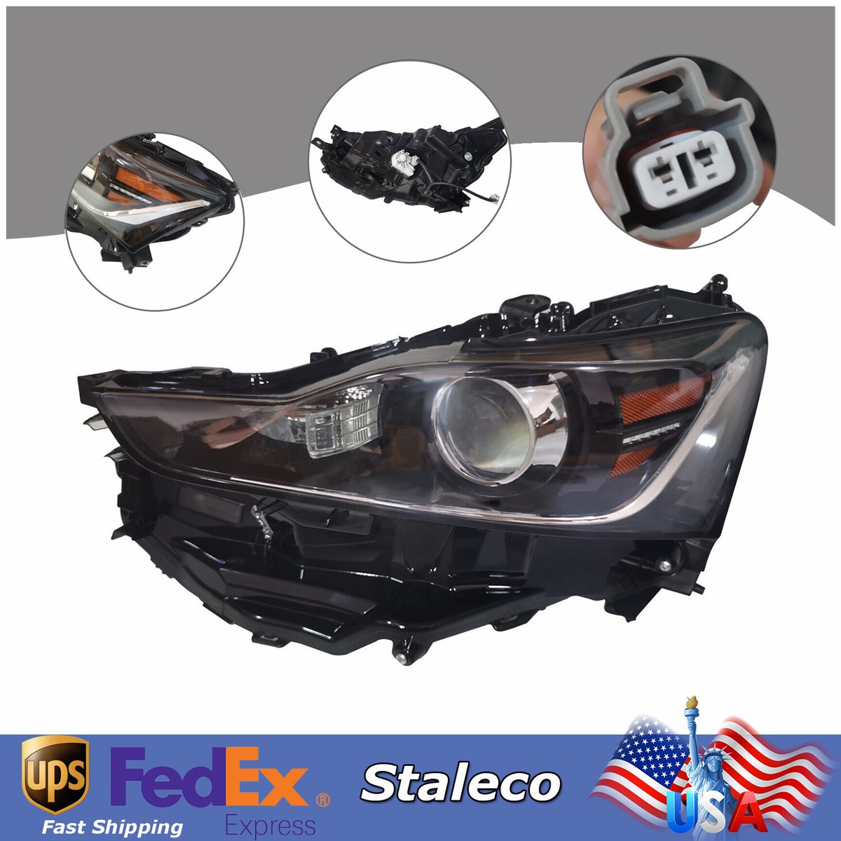 LED Headlight For 2017 2018-2020 Lexus Is300 Is350 Headlamp Left
