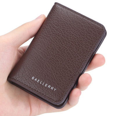 Business Thin Men's Leather Short Bifold Wallet Credit Card Holder Purse Clutch