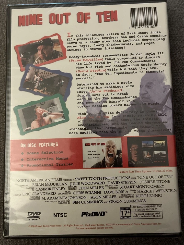Nine Out Of Ten DVD NEW SEALED Brian McQuillan Julie Woodward David Stepkin - Image 2 of 3