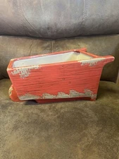 New Wheelbarrow Flower Pot Ceramic Terracotta Planter Plant Vtg Old Farm Look