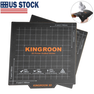 Kingroon Magnetic Hot bed Sticker Plate for KP3S 3D Printer 180*180mm US Stock
