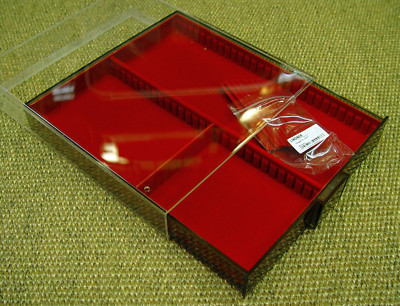 LINDNER Sammelbox 2462 Rauchglas extrahoch! m. 2 flexibel unterteilbaren Fächern