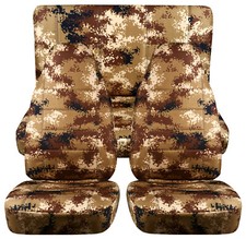 Front And Rear Car Seat Covers Digital Camouflage Fits Wrangler Yj 1987-1995