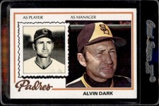 1978 Topps #467 Alvin Dark San Diego Padres - Nice Card