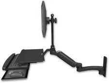 ICW Ultra 180 11"Arm  EV710 monitor mount wall mount, work surface tray& slide