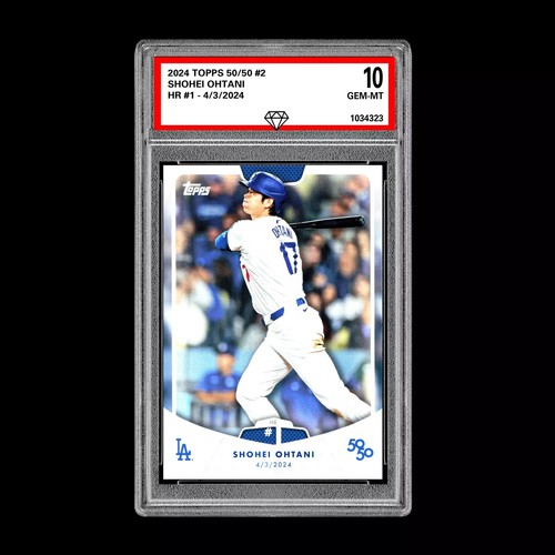 Graded 10 SHOHEI OHTANI HR #1 - 2024 Topps 50/50 Card #2 Dodgers MLB History