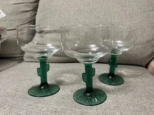 Cactus Margarita Glasses - Set of 3