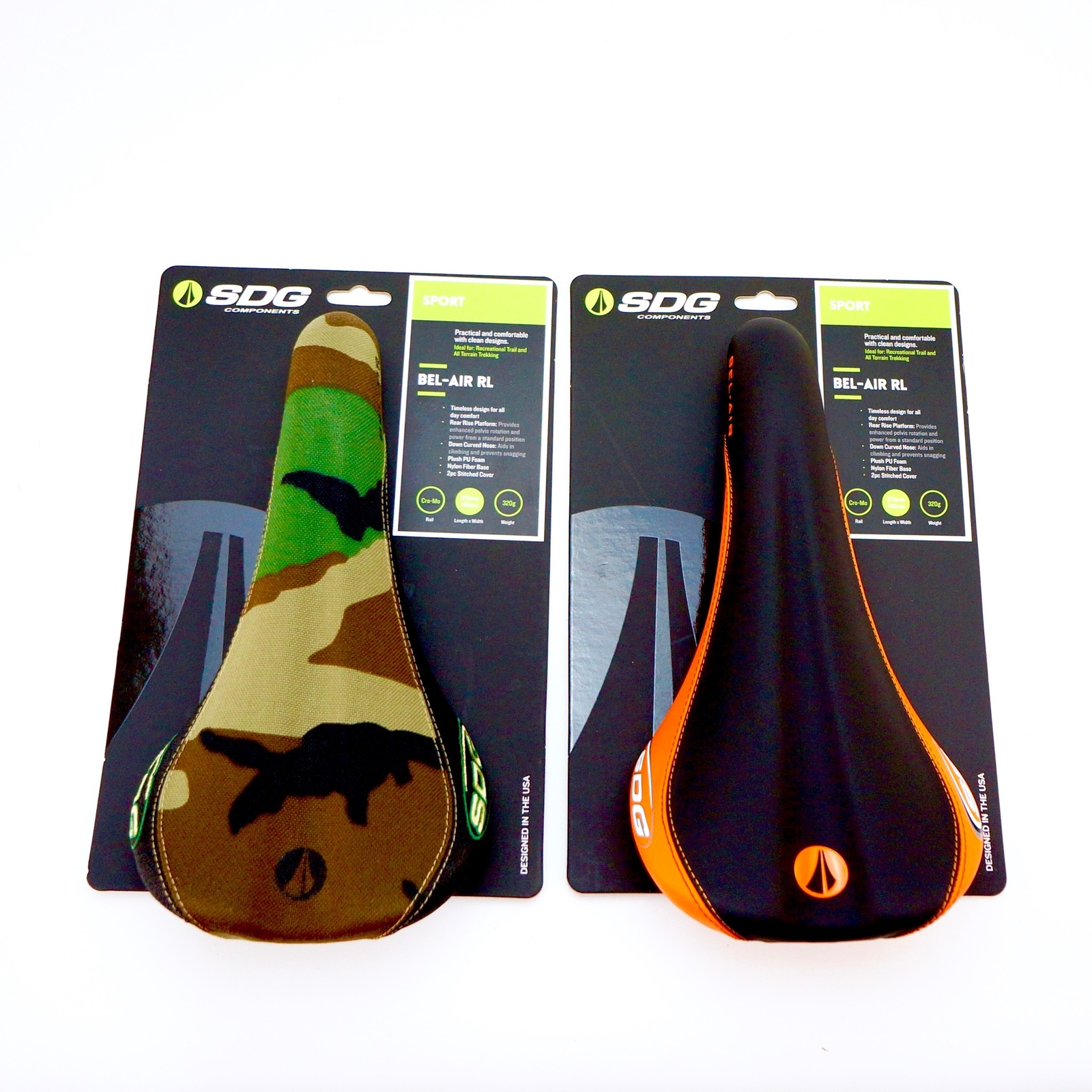 Mtb  Saddle Orange/army Camo