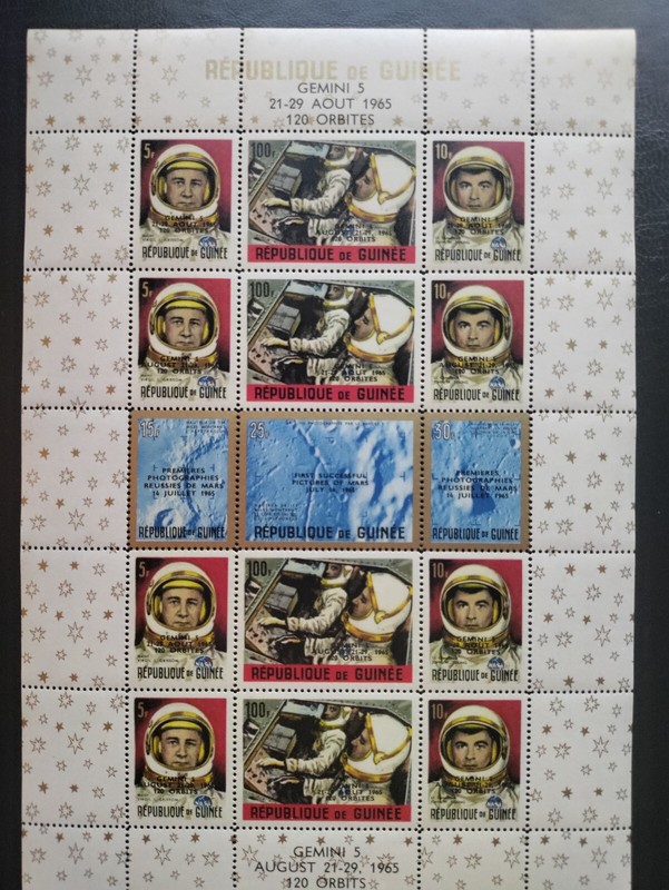 1965 Guinea Souvenir Sheet(Space-Gemini 5),MNH,OG