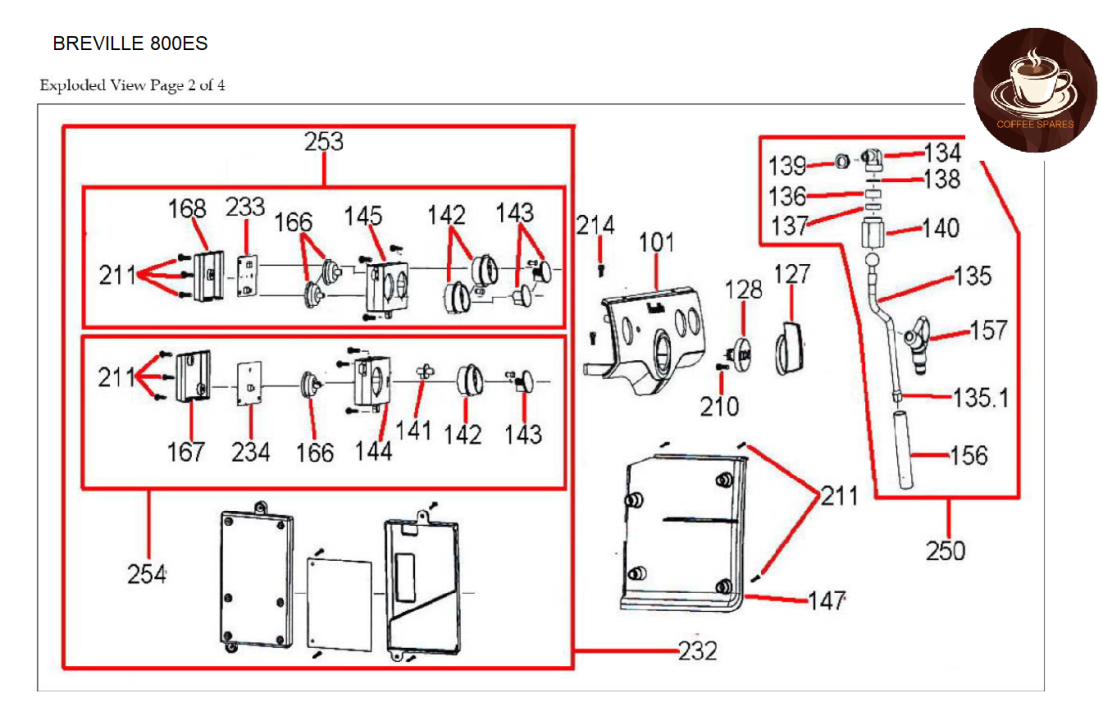 BREVILLE Pump Bypass Safety Valve Assembly 800ES/242 BES820 ESP8