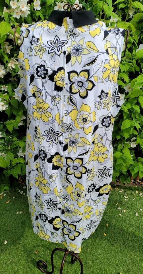 Dorothy Perkins Floral Dress White & Yellow Size UK 20 Women’s New
