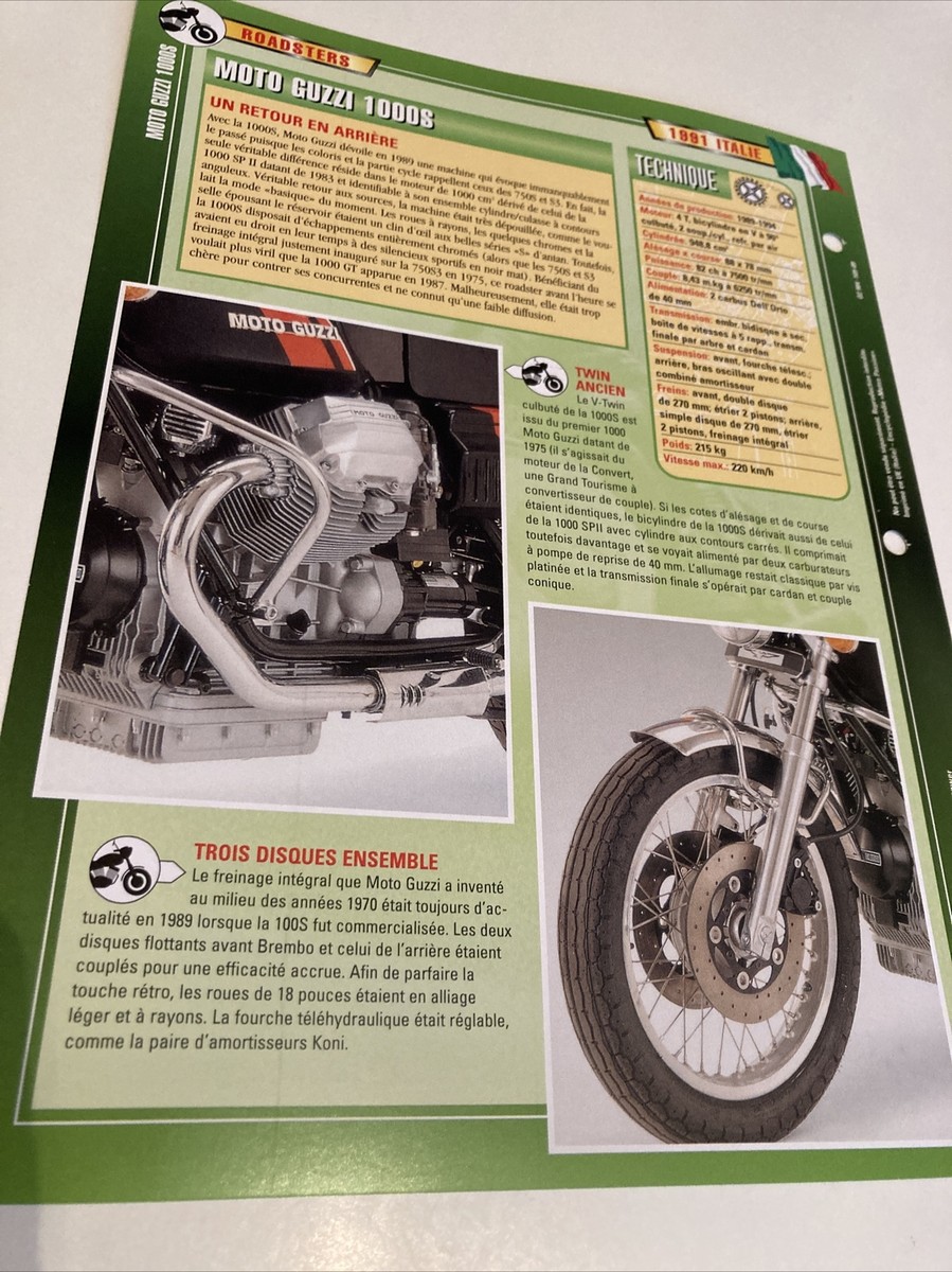 Moto Guzzi 1000S 1991 1000 S Motorcycle Passion Collection Atlas | eBay