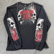 Sturgis Black Hills Rally Shirt Size XL 2012 Long Sleeve Biker Motorcycle Skull