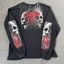 Sturgis Black Hills Rally Shirt Size XL 2012 Long Sleeve Biker Motorcycle Skull