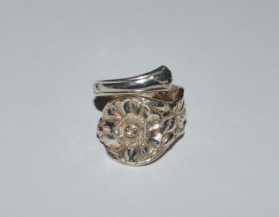 VINTAGE BALI STYLE STERLING SILVER WRAP RING SIZE 9.75