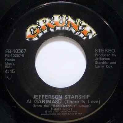 Jefferson Starship Miracles Vinyl Single 7inch Grunt Records