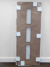 Internal Walnut Wood Grain Criss-Cross Pattern Door Brand New