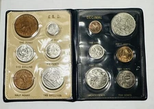 1966 Australian Changeover Souvenir  Blue Case  12 Coin Set