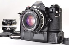 Nikon EM 35mm SLR Film Camera w/Series E 50mm f/1.8 Lens MD-E Motor From Japan