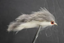 GRAY & WHITE ZONKER STREAMER Fly Fishing Fly Flies, 1 Fly, You Choose Size