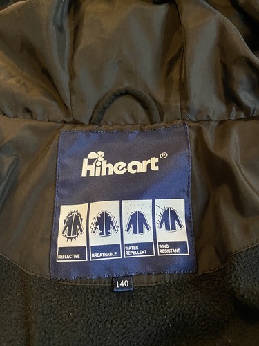 Kids Black Vest Zip-up Fleece Lined Padded Hooded Size 10 140 - Picture 3 of 4