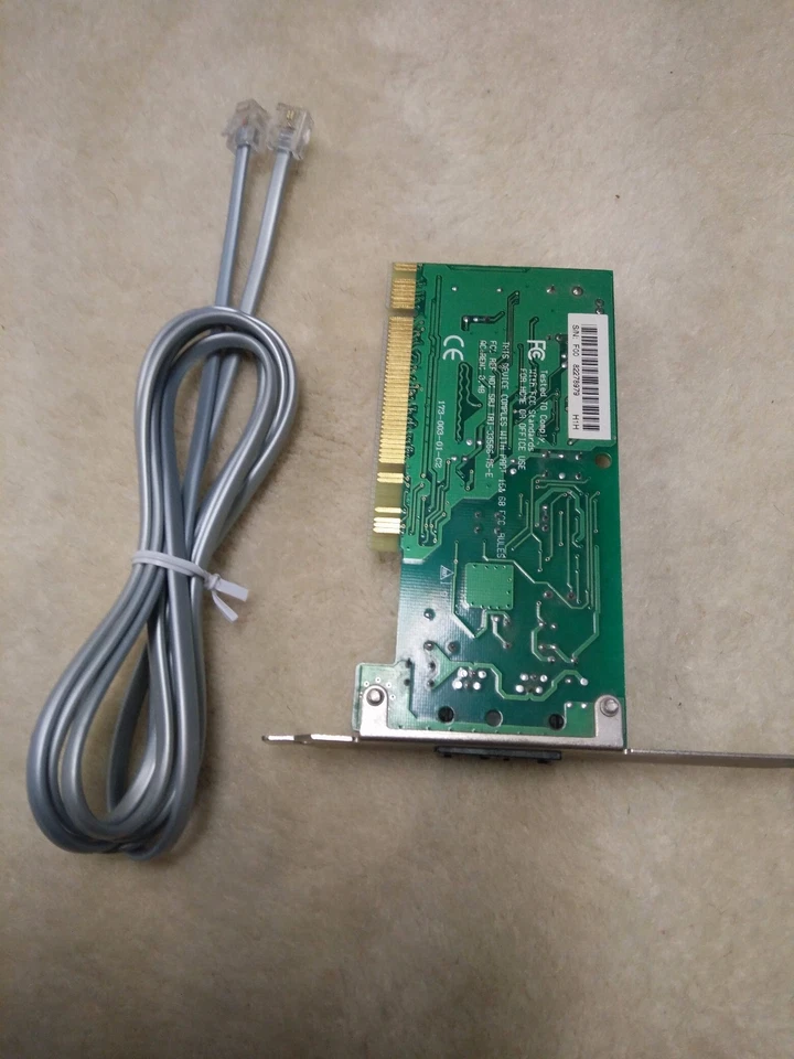 Pctel PCT789T-C1 PCI 56K V.92 Fax Modem, With RJ-11 Cable - Image 4 of 4
