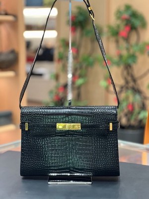 YSL Saint Laurent Manhattan Medium Calfskin Leather Flap Crossbody