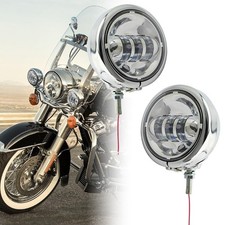2 X Chrom 4.5" LED Nebelscheinwerfer Zusatzscheinwerfer Tagfahrlicht F&uuml;r Harley