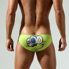 Seobean Men's Comfortable Bikini Briefs Sexy Emotion Expression Funny Underwear