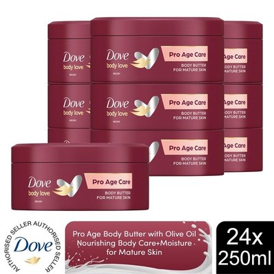 Dove Pro Age Body Butter Olivenöl pflegende Körperpflege Feuchtigkeit 250ml, 24er Pack