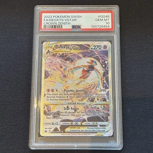 2023 Pokemon SWSH Crown Zenith Deoxys VSTAR GG46/GG70 PSA 10