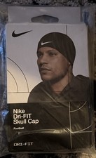 NIB Nike Dri-Fit Skull Cap Football Black Made In Thailand Free Shipping
