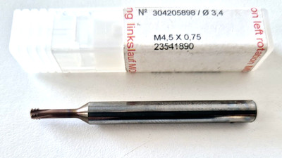 GUHRING M4,5X0,75 Ø3,4  SOLID CARBIDE THREAD MILL