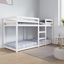 Modern Wooden Bunk Bed Frame Pine Wood Kids Childrens Beds With Ladder Lofted