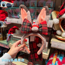HK Disney Authentic 2025 Winter Christmas Zootopia Judy Plush Ear Headband New
