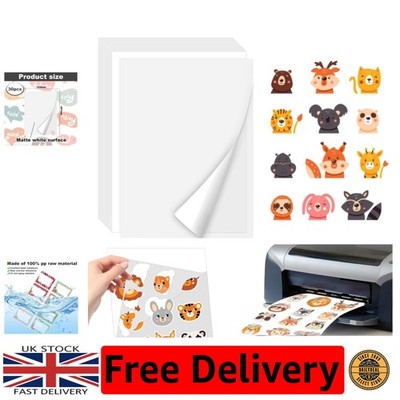 Langlebiges bedruckbares A4 Vinyl Aufkleber Papier - 30 wasserdichte Blätter für DIY-Projekte