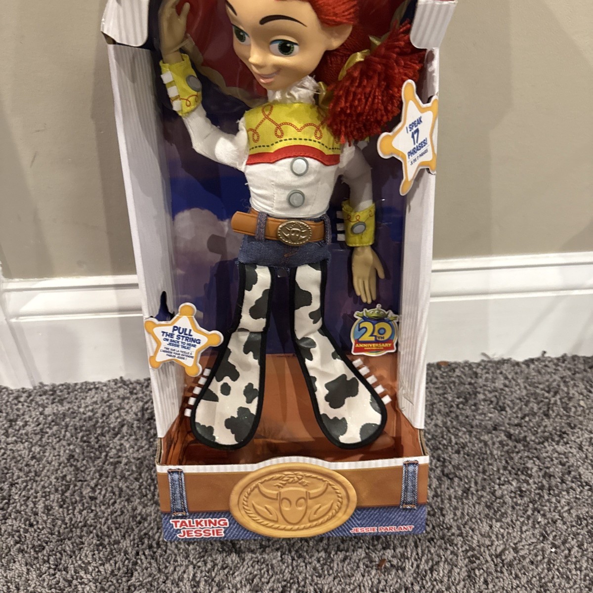 Disney Store Toy Story Pixar Talking Jessie Doll 20th Anniversary