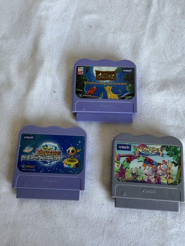 VSmile Vtech Cyber Pocket Learning System Handheld Bundle: 5 Games AV Cable Case - Picture 2 of 10