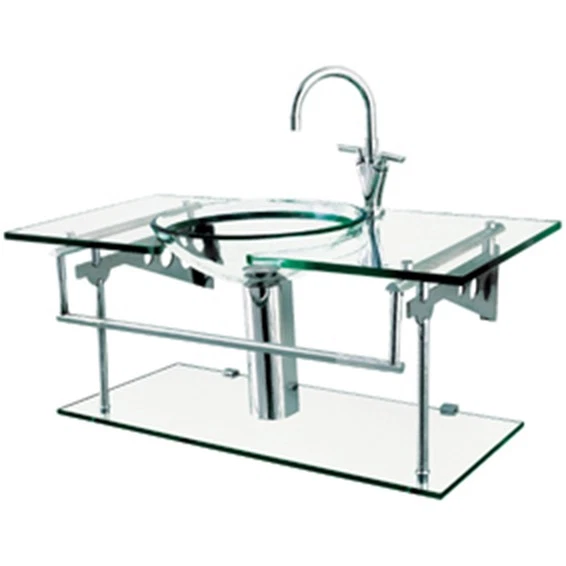 Decolav Tempered Glass Bathroom Lavatory Vanity Sink Vessel Bowl 2300-CP-TNG - Image 4 of 4