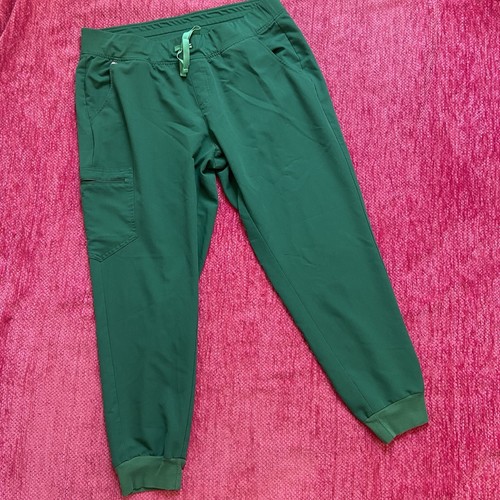 Figs Zamora High Waist Jogger Scrub Pants Hunter Green Size XL - Picture 8 of 8