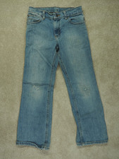 Wrangler Jeans 10 Regular Blue Distressed Bootcut Made in Mexico